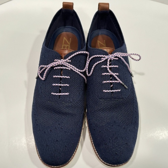 Cole Haan Zerogrand Wingtip Oxford Blue Marine Stitchlite Shoe C24947 Men\'s 10.5 main image 7